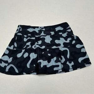 Queen of the Court Black & Blue Camo Tennis Skirt Skort size XS